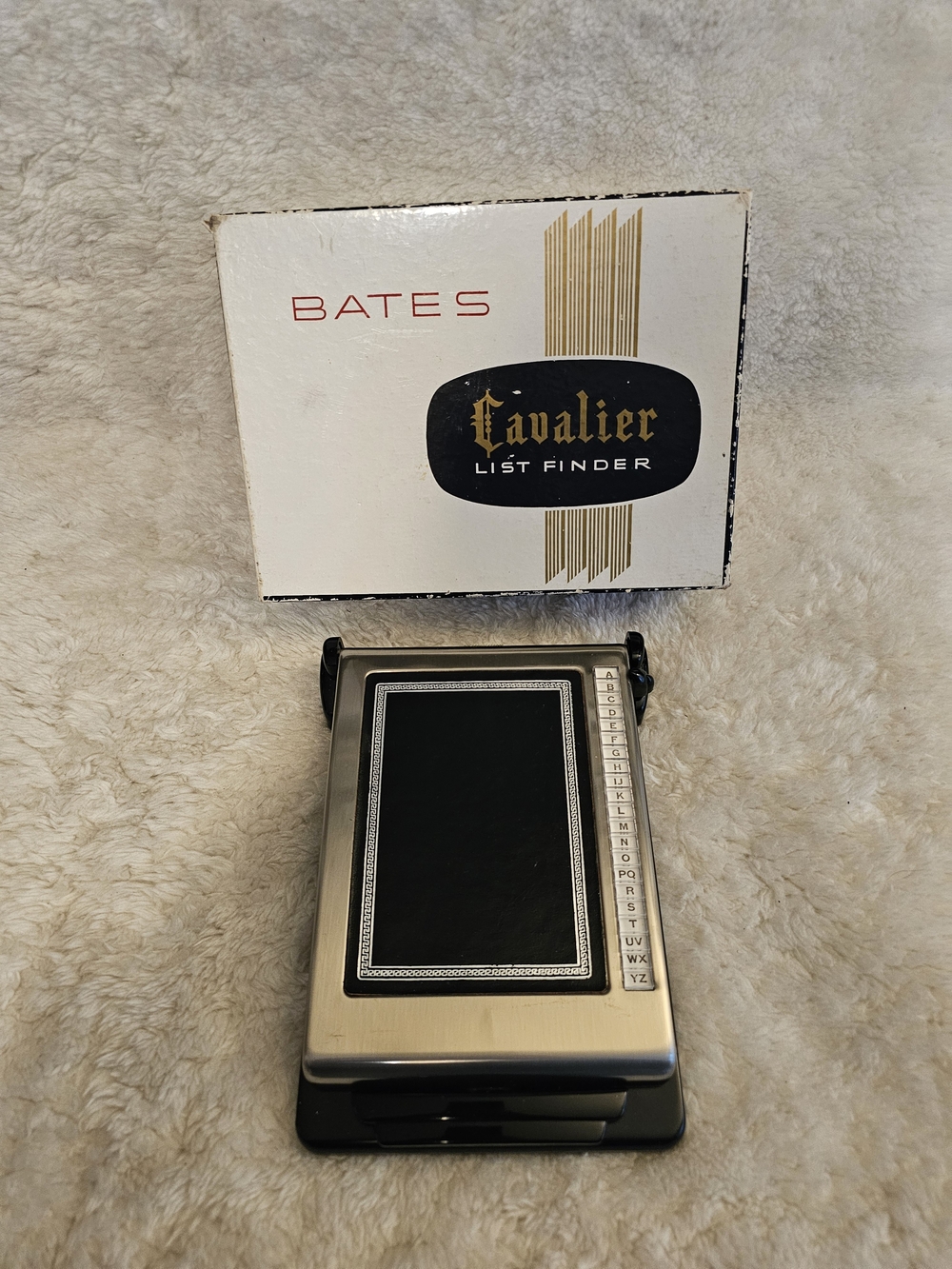 Vintage Bates Cavalier List Finder Mid Century Desktop